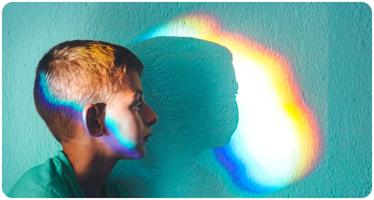 Child experiencing sensory awareness