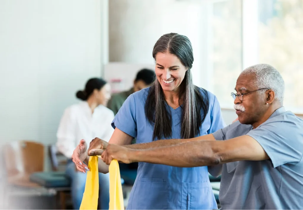 healthcare professionals administering brain stroke therapy .webp