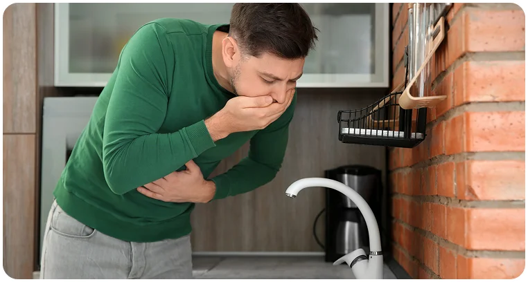 man nausea vomiting migraine headache