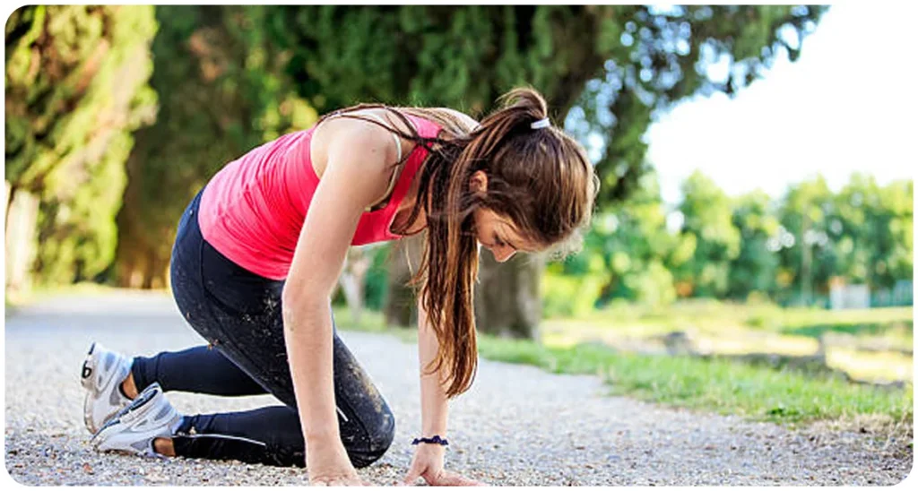 woman collapsed seizure recovery outdoor